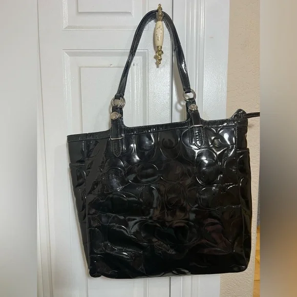 Coach Black Patent Leather Tote bag #F15245 - Picture 2 of 6
